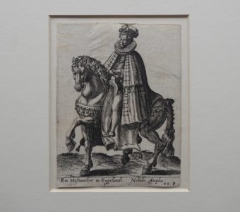 ABRAHAM de BRUYN - Szlachcic angielski – portret konny [miedzioryt]