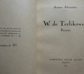 ARSENE ALEXANDRE - W. de Terlikowski. Peintre [egz. z akwarelą]