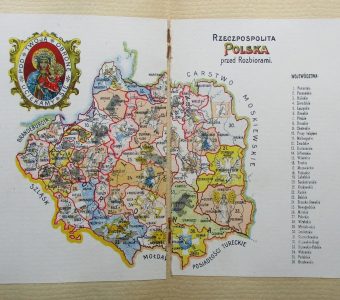 SARYUSZ-WOLSKI KAJETAN - Polski herbarzyk. Zbiór orłów i herbów z mapą Rzeczypospolitej Polski przed rozbiorami