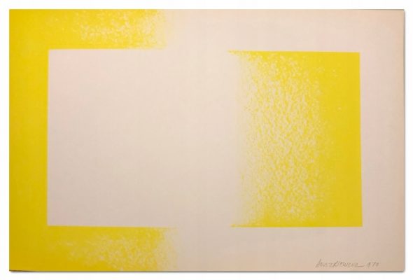 ANUSZKIEWICZ RICHARD Żółty odwrócony [litografia]