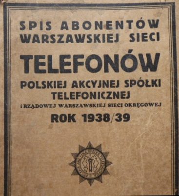 Spis abonentów Warszawskiej Sieci Telefonów 1938/39
