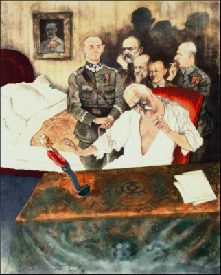 CZERMAŃSKI ZDZISŁAW Marszałek Piłsudski i gabinet cieni  [karykatura]