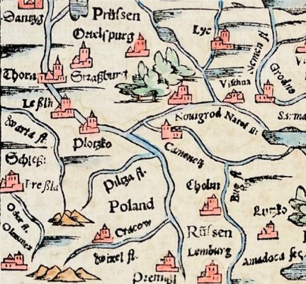 MUNSTER SEBASTIAN Mapa Polski [Kosmografia z 1578 r.]