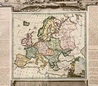 BRION DE LA TOUR LOUIS / DESNOS - Mapa Europy [miedzioryt]