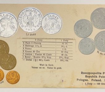 Monety polskie [pocztówka]