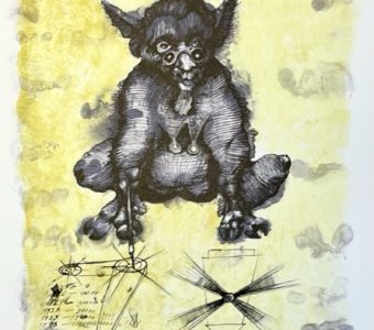 LEBENSTEIN JAN - Chyży z teki Folwark zwierzęcy [litografia sygnowana]