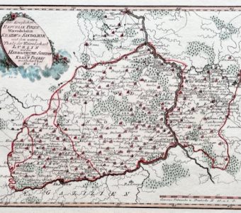 F.J.J. von REILLY - Mapa – Kraków, Sandomierz [miedzioryt kolorowany]