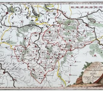 F.J.J. von REILLY - Mapa – Sieradz, Łęczyca, Rawa [miedzioryt kolorowany]